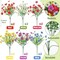 Artificial Flowers Outdoors Spring Faux Flowers UV Resistant Fake Flowers Daisy Plastic Greenery Plnats Outside Bulk for Garden Hanging Planter Patio Porch Home Decor, 12 Bundles (Multicolor)